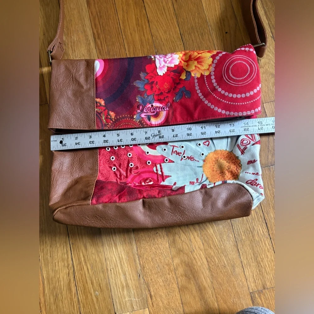 DESIGUAL canvas and leather messenger bag!